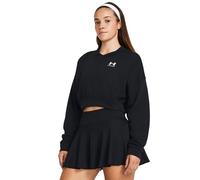 Felpa da donna Under Armour Rival Terry OS Crop Crw Taglia: S / Colore: nero