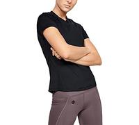Under Armour Rush Maglietta A Maniche Corte, Donna, Nero, XS