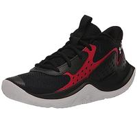 Under Armour Scarpa da Basket Jet '23 per Bambini Grade School, (001) Nero/Rosso/Bianco, 7 Big Kid