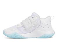 Under Armour Scarpe da basket per bambini Grade School Zone 2, (104) Bianco/Bianco/Argento Metallico, 6.5 Big Kid