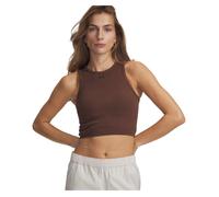 Under Armour Seamless Cotton Hand Sleeveless T-shirt Marrone S Donna