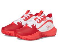Under Armour Sneaker unisex per bambini con logo Lockdown 7, (104) Bianco/Rosso/Rosso Racer, 6.5 Big Kid