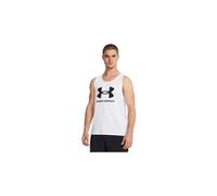 Under armour sportstyle logo tank white uomo