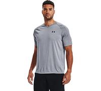 Under Armour T-Shirt a Maniche Corte con Scollo a V Tech 2.0, Uomo, Acciaio (035)/Nero, XXL