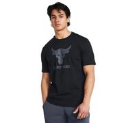 Under Armour T-shirt a maniche corte da uomo Project Rock Payoff Graphic, (001) Nero / / Grigio pioggia, M