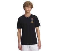 Under Armour T-Shirt da Uomo con Logo Evolve 60/40, Nero, Bianco, Oro (Campus Gold), M