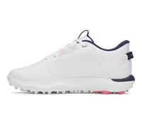 Under Armour Tacchetti da golf da donna Drive Fade 2 senza punte, (100) Bianco/Bianco/Argento Metallico, 8.5