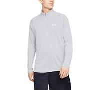 Under Armour Tech 2.0 1/2 Zip, Maglia a Maniche Lunghe con Zip Uomo, Bianco (Halo Grigio/Bianco), 3XL
