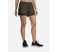 Pantaloni corti Under Armour Tech Play Up 2in1 verde scuro donna - L