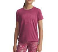 Maglietta da bambino Under Armour Tech Varsity Graphic SS Dimensione per bambini: 160-164 / Colore: rosa/porpora