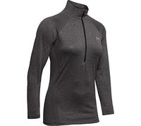 Felpa da tennis da donna Under Armour Tech 1/2 Zip - carbon heather/metallic silver XS