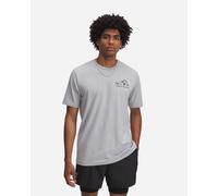 Maglia a maniche corte Under Armour Body Shop da uomo Mod Grigio Light Heather / Bianco XL