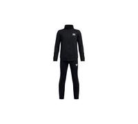 Under Armour Bambino Icon Knit Tracksuit, Tuta completa comoda e calda, Completo felpa e pantaloni sportivi per allenamento, educazione fisica e abbigliamento casual,Black/Castlerock/White,YMD
