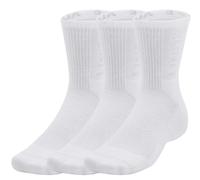 Under Armour UA 3-Maker 3pk Mid-Crew-WHT Calze M Bianco