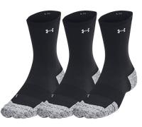 Calze Under Armour ArmourDry® Run Cushion Mid-Crew unisex - Confezione da 3 paia Nero / Nero / Riflettente M