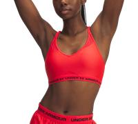 Under Armour Crossback Low Support Sports Top Rosso L Donna