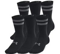 Set di calzini Under Armour Essential 6Pk Crew Dimensioni dei calzini: 47,5 - 50,5 / Colore: nero
