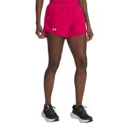 Under Armour UA Fly By 3'' Shorts Pantaloncini, Fucsia sfumato/Fucsia sfumato/Riflettente, S Donna