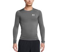 Under Armour Uomo HeatGear Armour Compression Long Sleeve, Maglia Compressione Intima ad Asciugatura Rapida, Maglia Manica Lunga Elasticizzata e Confortevole,Castlerock/White,MD