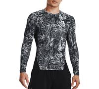 Under Armour UA HG Armour Comp Print LS-GRY Magliette a maniche lunghe L Grigio