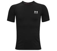 Under Armour UA HG Armour SS, T-shirt Bambini e Ragazzi, Nero, S (127 -137 cm)