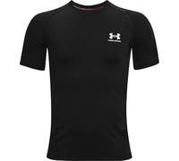 Under Armour UA HG Armour SS, T-shirt Bambini e Ragazzi, Nero, S (127 -137 cm)