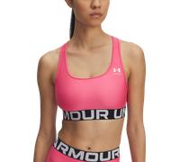 Reggiseno sportivo Under Armour HeatGear Mid Branded rosa vivo - S