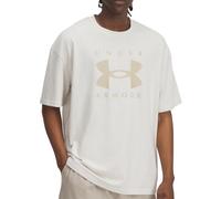 T-shirt Under Armour Heavyweight Oversized Branded beige chiaro - M