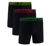 Boxer da uomo Under Armour UA Performance Tech Mesh - Solid 6in 3PK Taglia: M / Colore: nero/verde