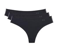 Under Armour UA Pure Stretch No Show Thong - Solid 3pk Slip a Tanga Donna (Pacco da 3)