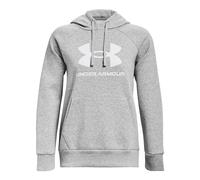 Felpa con cappuccio Under Armour Rival Fleece Big Logo da donna Mod Grigio Light Heather / Bianco S
