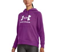 Under Armour Rival Fleece Big Logo Hoodie, Maglia di Tuta Donna, Cassis / / Bianco, M