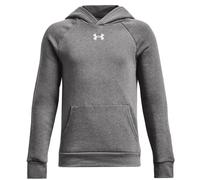 Felpa con cappuccio Under Armour Rival Fleece da ragazzo Castlerock Light Heather / Bianco YXS (122 - 127 cm)