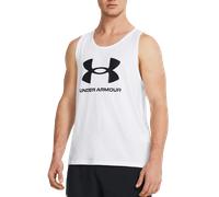 Under Armour Canotta Uomo UA Sportstyle Logo Tank – Smanicata, Leggera – Bianco/Nero M