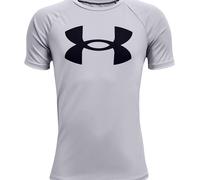 T-shirt Under Armour Tech Big Logo manica corta grigio nero bambino - XS