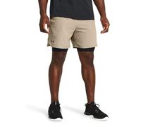 Under Armour UA Vanish Woven 2In1 STS-BRN Uomini Pantaloncini Beige-Nero L