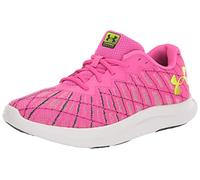 Under Armour Donna UA W Charged Breeze 2 Visual Cushioning, 600 Rebel Pink Black Lime Surge, 38.5 EU