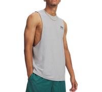 Canotta Under Armour Left Chest Cut-Off da uomo Acciaio Light Heather / Nero M