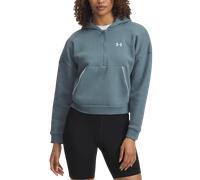 Under Armour Felpa con cappuccio Rival Fleece Piped ½ Zip da donna Jasper Blu/Bianco M