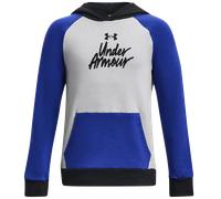 Under Armour Under Armour Rival Fleece Script Colorblock Felpe con cappuccio YSM Azzurro
