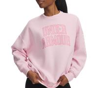 Under Armour Rival Fleece Oversized Varsity Crew Sweatshirt Rosa M Donna