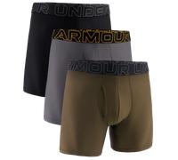 Boxer da uomo Under Armour UA Performance Tech Mesh - Solid 6in 3PK Taglia: S / Colore: verde