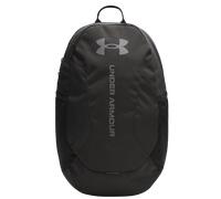 Under Armour Unisex Hustle Lite Backpack, Zaino sportivo resistente e con design idrorepellente, Zaino palestra pratico con pannello inferiore rinforzato,Black/Castlerock,OSFM