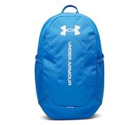 Under Armour Unisex Hustle Lite Backpack, Zaino sportivo resistente e con design idrorepellente, Zaino palestra pratico con pannello inferiore rinforzato,Blue Atlantis/White,OSFM