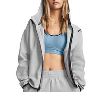 Felpa con cappuccio Under Armour Unstoppable Fleece Full Zip grigio chiaro donna - XS