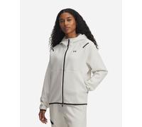 Felpa con cappuccio Under Armour Unstoppable Fleece Full Zip bianco polare donna - M