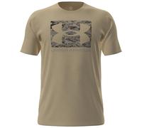 Under Armour Uomo ABC Camo Boxed Logo Short Sleeve, Maglietta Manica Corta Comoda e Traspirante, T-Shirt Sportiva per Allenamento, Atletica e Abbigliamento Casual,Field Khaki/Timberwolf Taupe,SM