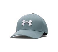 Under Armour Uomo Blitzing Adjustable, Cappello con Visiera Curva per un'efficace Protezione Solare, Cappellino Sportivo Traspirante con Chiusura Regolabile,Jasper Blue/White/White,OSFM