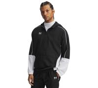 Under Armour Uomo Challenger Warmup Jacket, Giacca Sportiva Idrorepellente per Riscaldamento e Allenamento, Giacca Leggera Calcio Comoda e Traspirante con Mezza Zip,Black/White,XL