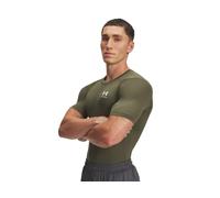 Under Armour Uomo HeatGear Armour Compression Short Sleeve, T-Shirt Sportiva a Compressione ad Asciugatura Rapida, Maglietta Manica Corta Elasticizzata e Confortevole,Marine OD Green/White,4XL